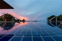 Sunset pool view